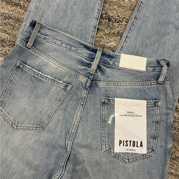 NWT Pistola Presley High Rise Relaxed Roller Jeans in Primetime Sz 27 Revolve - - Picture 14 of 16